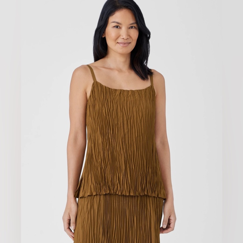 NWT Eileen Fisher Crushed Silk Cami